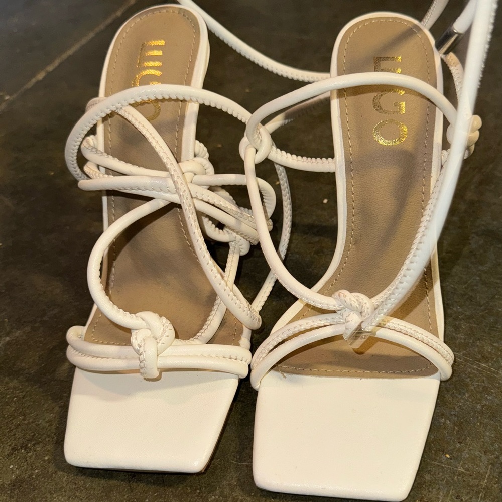 White Strappy Heel. Worn once